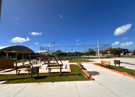 Avançam as obras no entorno do Ginásio Municipal em Camaquã