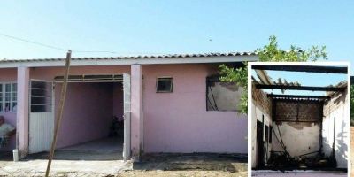 Casa é arrombada e incendiada em São Lourenço do Sul