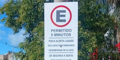 Divisão de Trânsito de Camaquã alerta para alteração temporária em área de embarque e desembarque de alunos na Rua Sete de Setembro