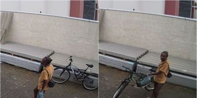 VÍDEO: mulher é flagrada furtando bicicleta no bairro Olaria, em Camaquã
