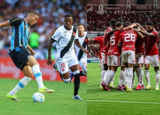 Grêmio perde para o Vasco e Inter vence a Chape pelo Brasileirão neste domingo (22)