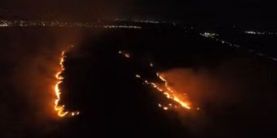 Incêndio em área de vegetação é registrado em Eldorado do Sul