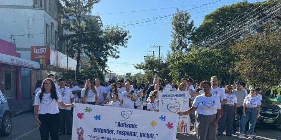 Camaquã registra grande mobilização na 4ª Caminhada de Conscientização ao Autismo