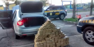 Polícia Rodoviária Federal apreende mais de 200kg de maconha em Canguçu