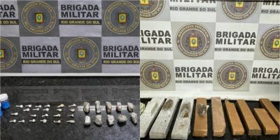 Drogas são apreendidas e dois homens são presos na região de Camaquã