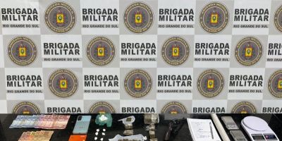 Polícia descobre ponto de comercialização de drogas em São Lourenço do Sul