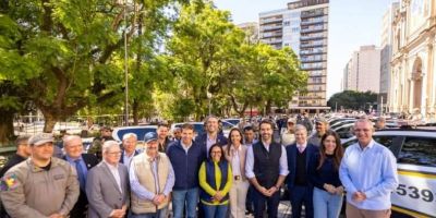 Governador Eduardo Leite entrega 30 novas viaturas à Brigada Militar