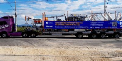 Com investimento de R$ 17 milhões, nova subestação móvel da CEEE Equatorial chega a Porto Alegre