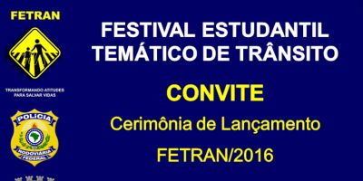PRF lança Festival Estudantil Temático de Trânsito (Fetran) 2016 em Guaíba