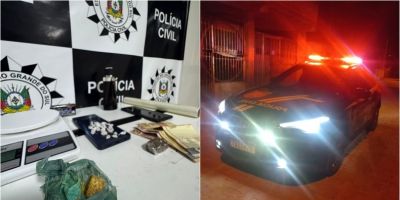 Drogas são aprendidas e duas pessoas são presas em Tapes