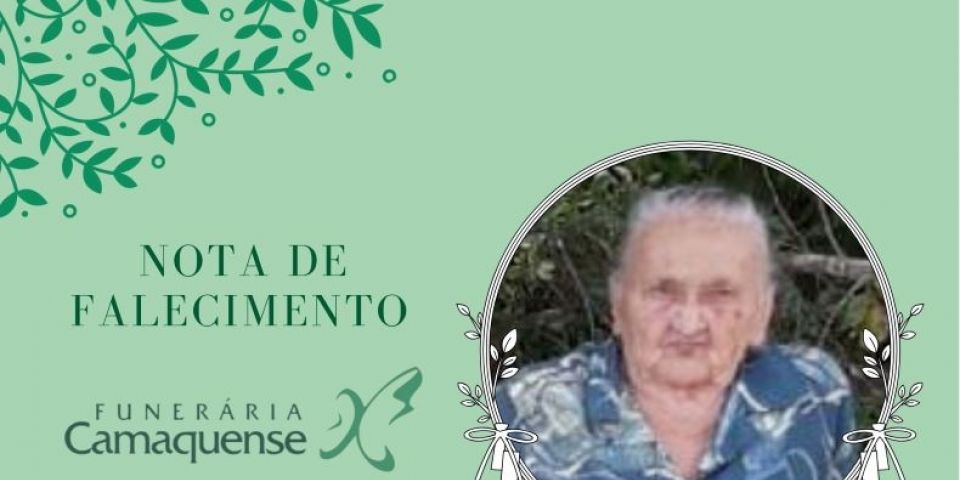 OBITUÁRIO: Nota de Falecimento de Maria Emilia Silva da Rocha, de 91 anos