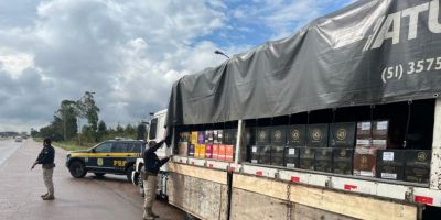 Carga de bebidas estrangeiras avaliada em mais de R$ 250 mil é apreendida na BR-290, em Eldorado do Sul