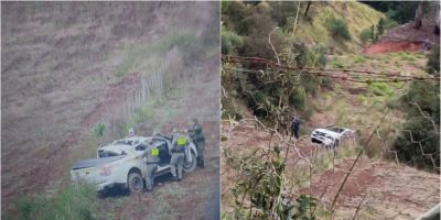 Dois policiais ficam feridos após viatura da Brigada Militar de Camaquã capotar na ERS-350