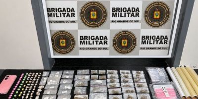 Brigada Militar apreende mais de 300g de drogas em Camaquã