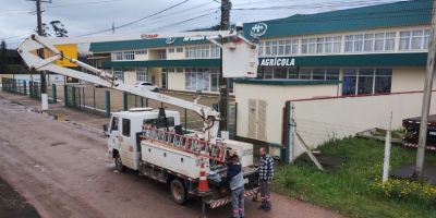 Prefeitura de Camaquã inicia instalação de iluminação em LED no Distrito Industrial