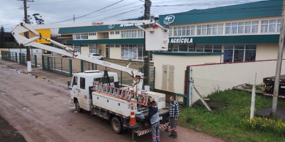 Prefeitura de Camaquã inicia instalação de iluminação em LED no Distrito Industrial