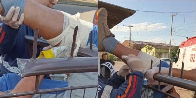 Homem fica com a perna presa em portão e mobiliza ação de resgate em Tapes
