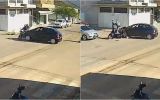 Idosa causa acidente que resulta em ocupantes de moto feridos no centro de Camaquã