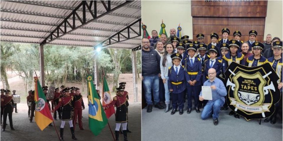 Bandas municipais de Sentinela do Sul e Tapes recebem convite para desfile internacional na Colômbia