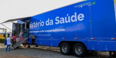 Representante do Ministério da Saúde visita carreta de exames de imagem em Camaquã