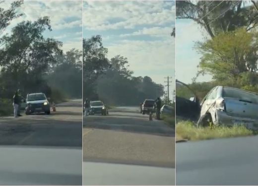 Colisão traseira entre dois carros deixa feridos na ERS-350, entre Camaquã e Arambaré