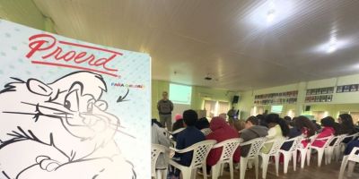 Proerd inicia atividades com alunos dos 5º anos das redes municipal e estadual em Cerro Grande do Sul