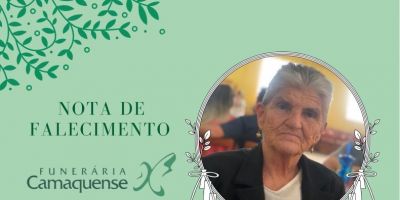 OBITUÁRIO: Nota de Falecimento de Zilda Zacher Tuchtenhagen, de 74 anos