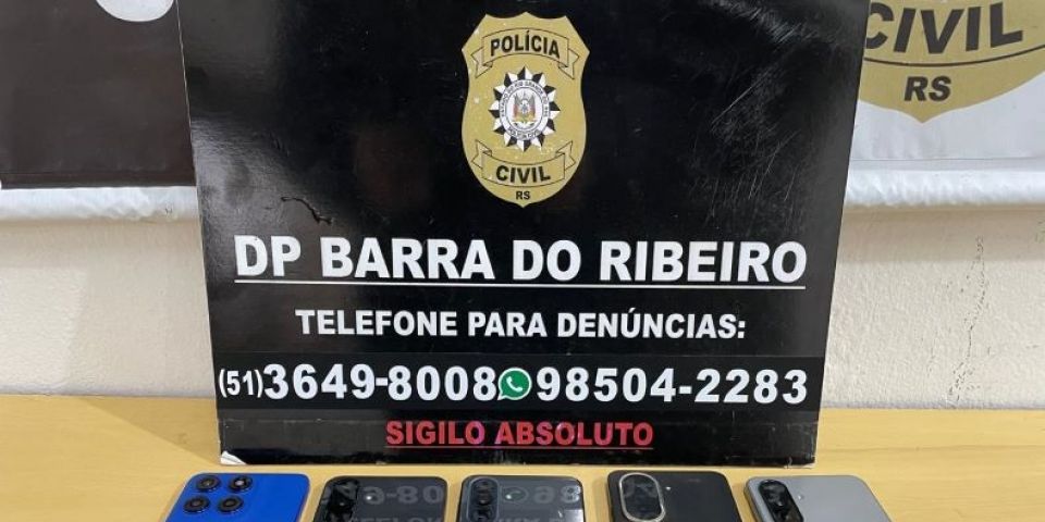 Polícia Civil deflagra operação para recuperar celulares furtados em Barra do Ribeiro