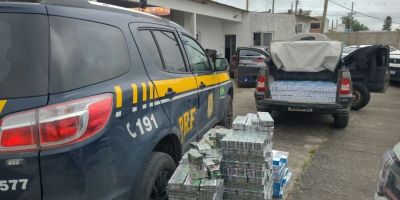 PRF apreende grande carga de cigarros contrabandeados na BR-116 no RS