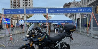 PRF realiza escolta de Maratona Internacional em Pelotas 