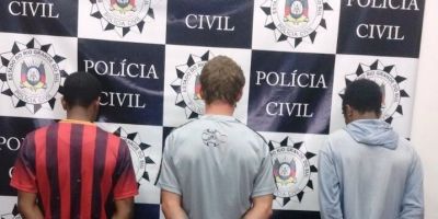 Trio é preso por roubo em Encruzilhada do Sul 