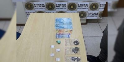 Homem de 23 anos é preso por tráfico de drogas no centro de Camaquã