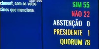 Por 55 a 22 votos, Senado abre processo de impeachment e afasta Dilma 