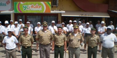 Projeto Banda na Praia com presenças militares ilustres em Pelotas