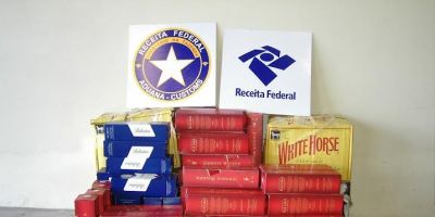 Receita Federal apreende bebidas estrangeiras na BR-116 em Jaguarão