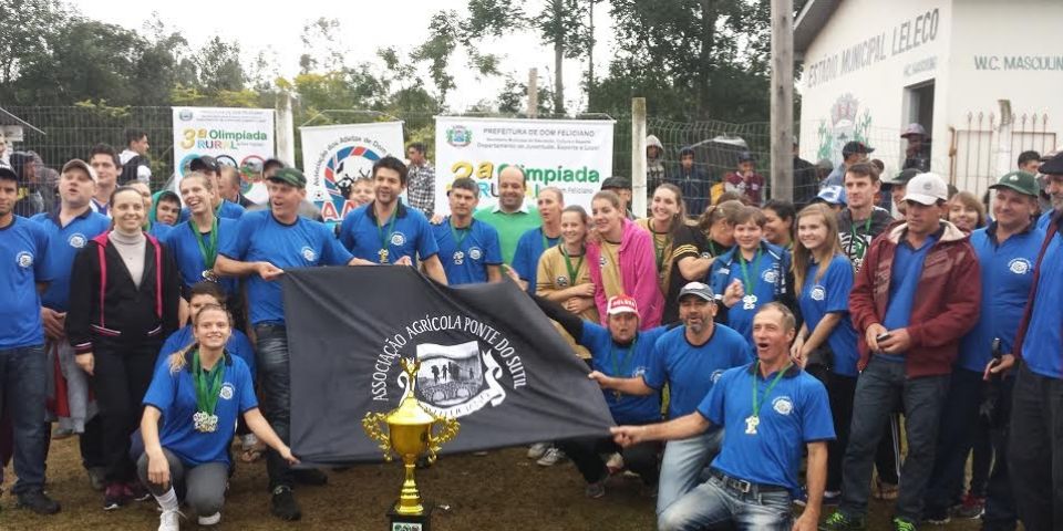 Equipe Ponte do Sutil fatura 3ª Olimpíada Rural de Dom Feliciano