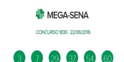 Mega-Sena, concurso 1.830: aposta do Rio de Janeiro ganha R$ 27,4 milhões