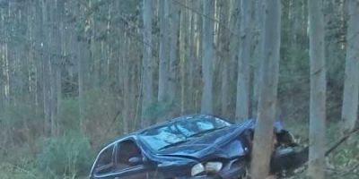 Motorista perde controle do carro e se choca contra eucalipto em Cerro Grande do Sul