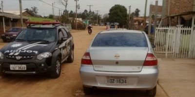 Logo após assalto em propriedade rural, carro roubado é localizado no bairro Getúlio Vargas em Camaquã