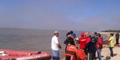 Marinha busca barco com casal que desapareceu na Lagoa dos Patos em Tapes