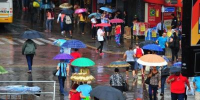 Chuva chega sábado e fica até a próxima quarta no Rio Grande do Sul