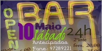 Hoje à noite tem Open Bar na Studio 40