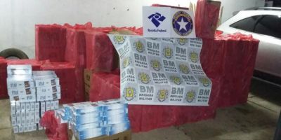 IRF e Brigada Militar apreendem carga de 85 mil maços de cigarros paraguaios em Arroio Grande