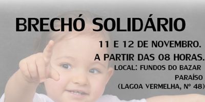 Brechó Solidário em prol da menina Isadora ocorre nos dias 11 e 12 no bairro Viégas
