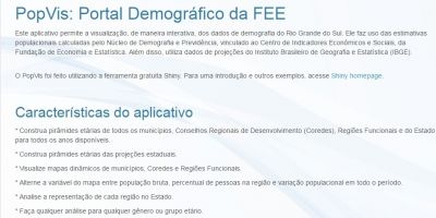 Nova ferramenta da FEE permite visualização do perfil demográfico do RS