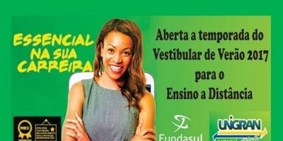 FUNDASUL: aberta a temporada de Vestibular de Verão 2017 para o Ensino a Distância