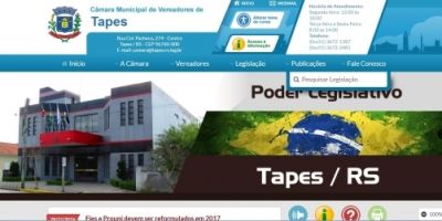 Câmara de Tapes moderniza sítio virtual e passa a filmar Sessões Legislativas