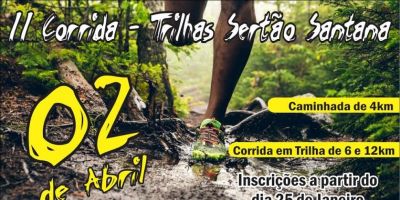 II Corridas – Trilhas Sertão Santana acontece dia 2 de abril