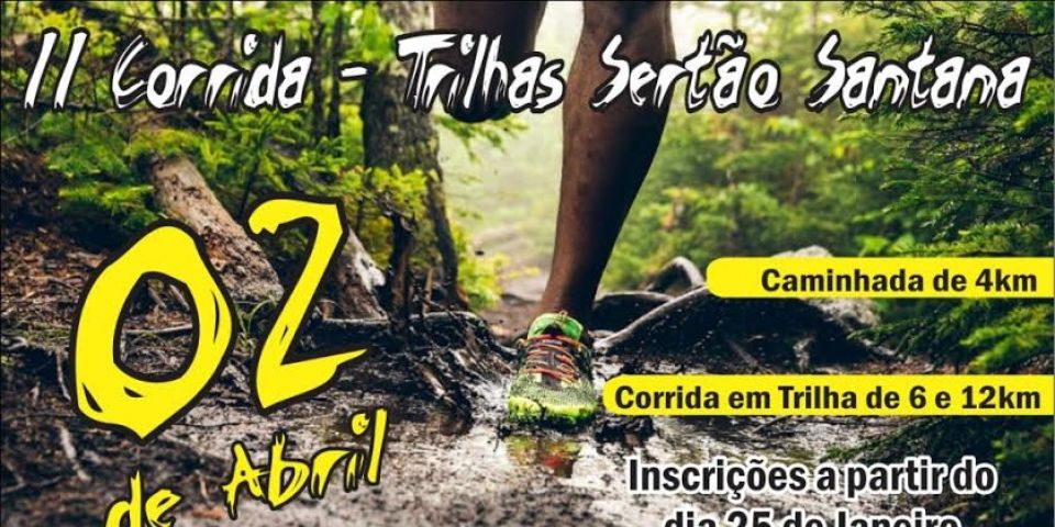 II Corridas – Trilhas Sertão Santana acontece dia 2 de abril