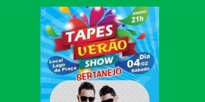 Sertanejo universitário será a atração deste sábado no Tapes Verão Show